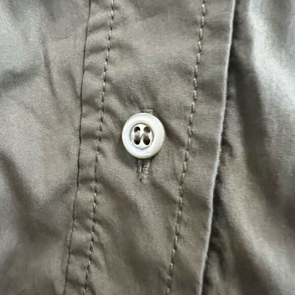 Vanessa Bruno army green button down shirt size 34 - Picture 2 of 6